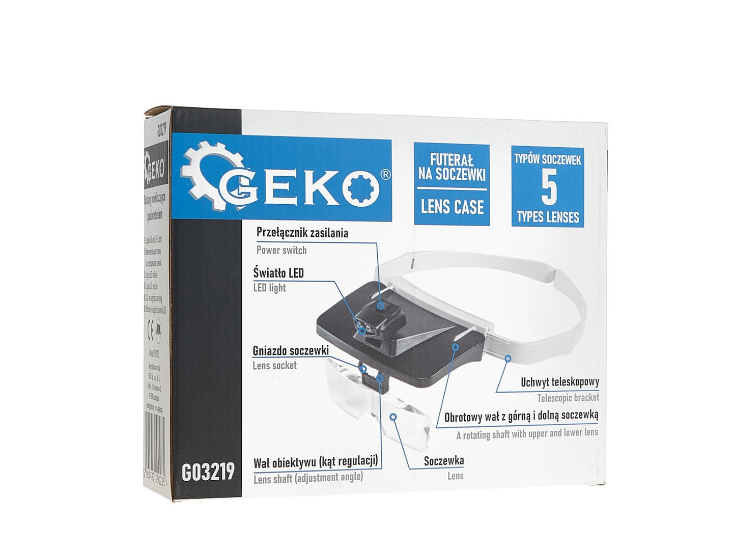 Μεγεθυντικά Γυαλιά Κεφαλής Με Led Και 5 Εναλλάξιμους Φακούς