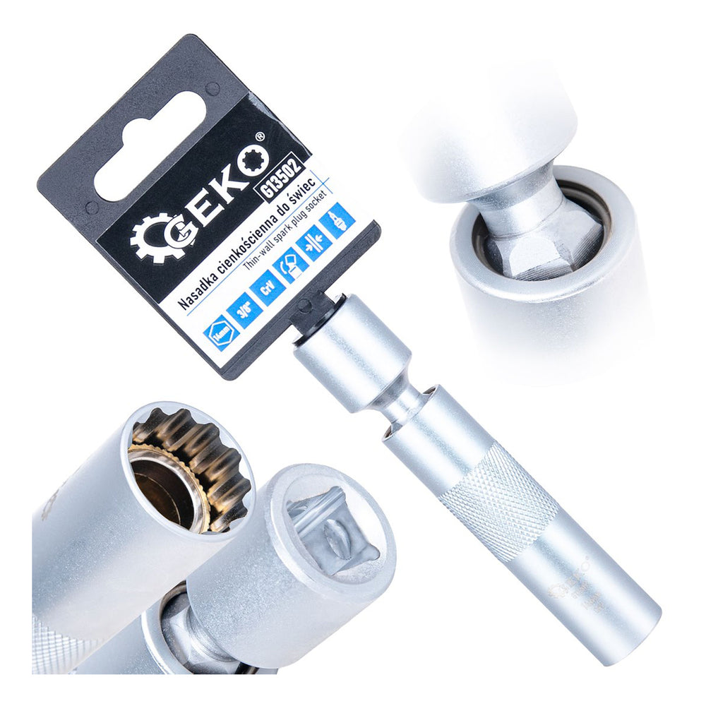 Μπουζόκλειδο Καρυδάκι 14mm 3/8" Με Άρθρωση Καρδανική Λεπτά Τοιχώματα CRV GEKO