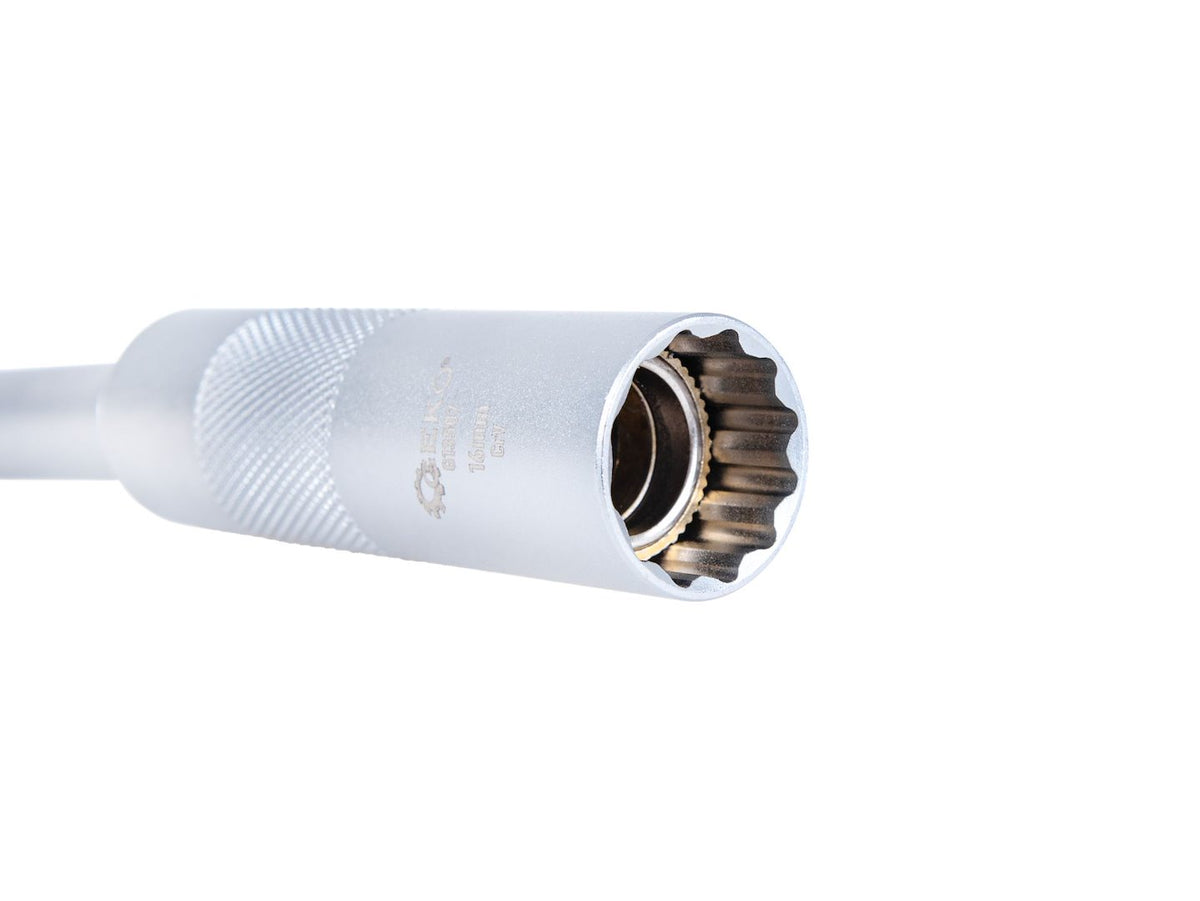 Μπουζόκλειδο Καρυδάκι Μακρύ 16mm 3/8" 310mm Με Άρθρωση Καρδανική Λεπτά Τοιχώματα CRV GEKO