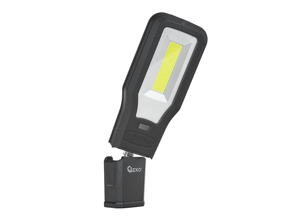 Φακός Συνεργείου Μπαταρίας Led Cob 10w+5w Επαναφορτιζόμενος Με Βάση 2000mAh 550lm IP54