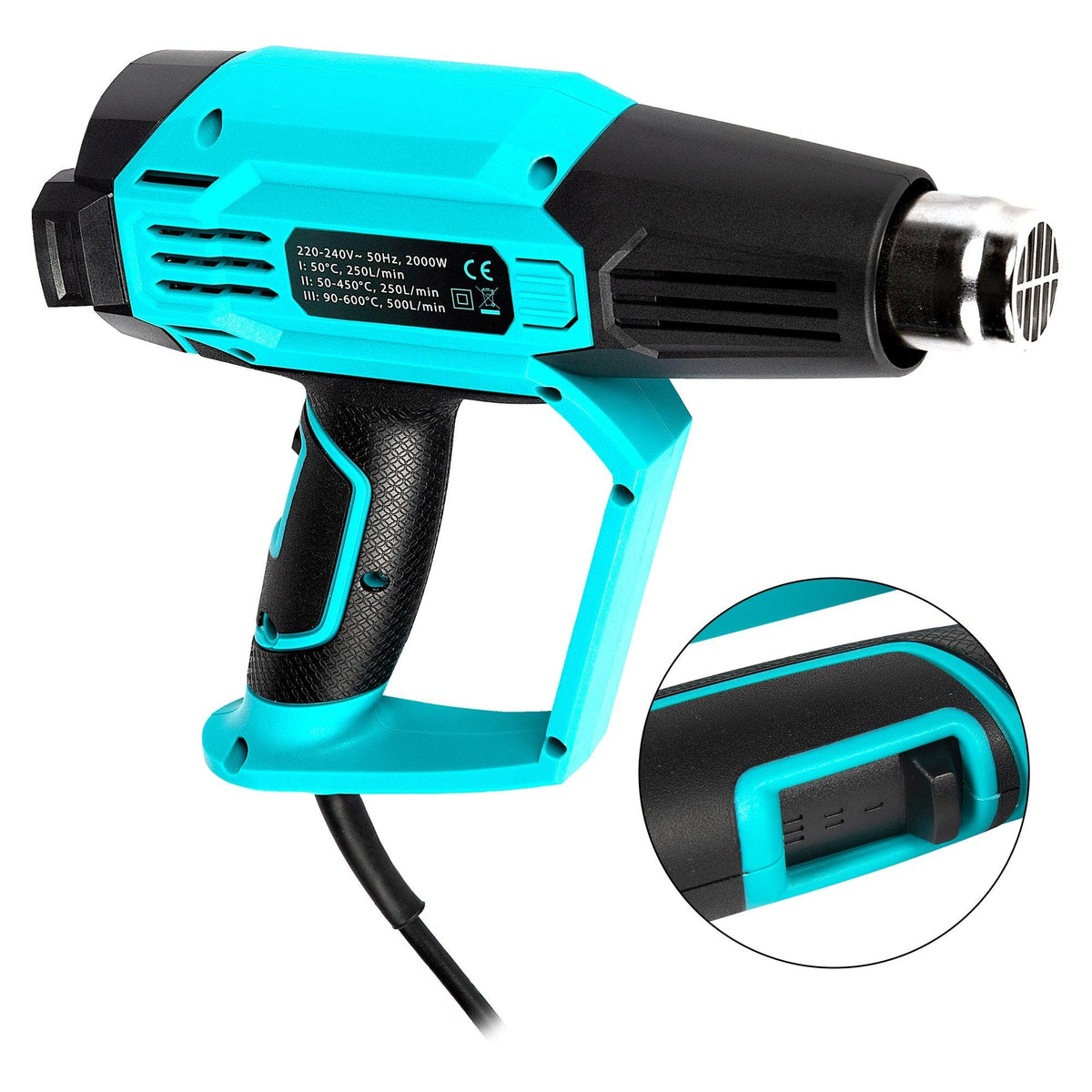 Πιστόλι Θερμού Καυτού Αέρα 2000W 0-600°C