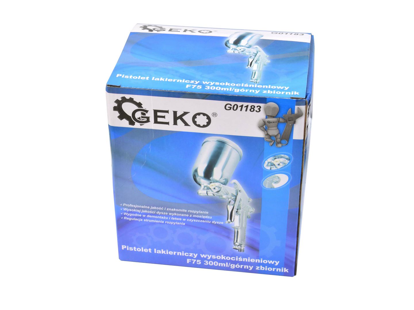 Πιστόλι Βαφής Με Μεταλλικό Δοχείο 300ml GEKO