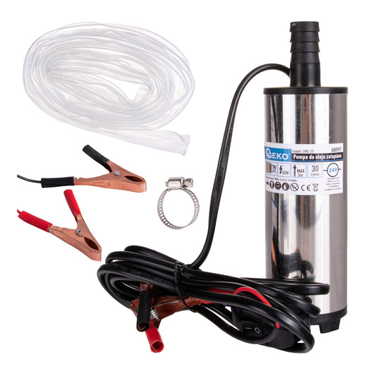 Υποβρύχια Αντλία 60W 24V 30L/Min Με Σωλήνα 3M Για Μεταφορά Πετρελαίου Και Υγρών
