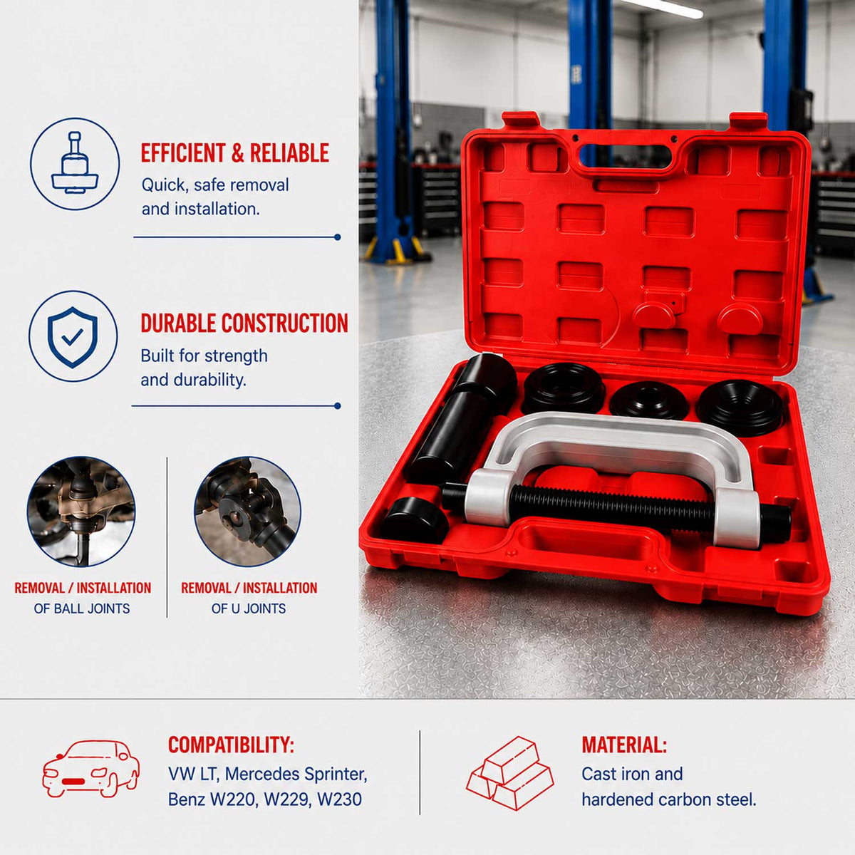 Εξολκέας για Σινεμπλόκ και Μπαλάκια για Van VW LT Mercedes Sprinter GEBO TOOLS