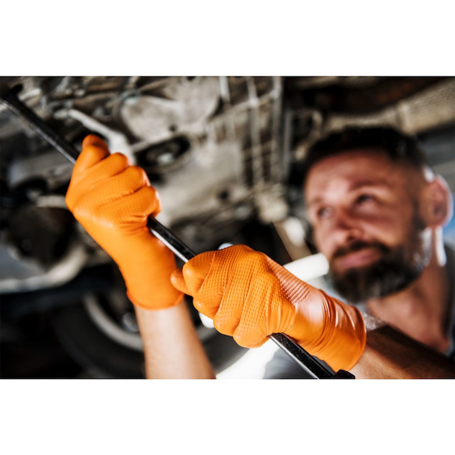 Προστατευτικά Γάντια Νιτριλίου Premium Mercator GoGrip One By One, Πορτοκαλί, Μέγεθος M,100 Τμχ