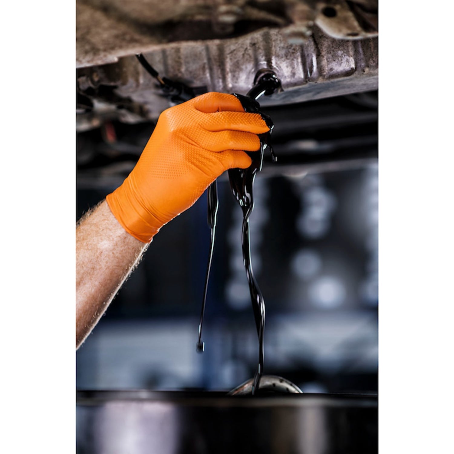 Προστατευτικά Γάντια Νιτριλίου Premium Mercator GoGrip One By One, Πορτοκαλί, Μέγεθος M,100 Τμχ