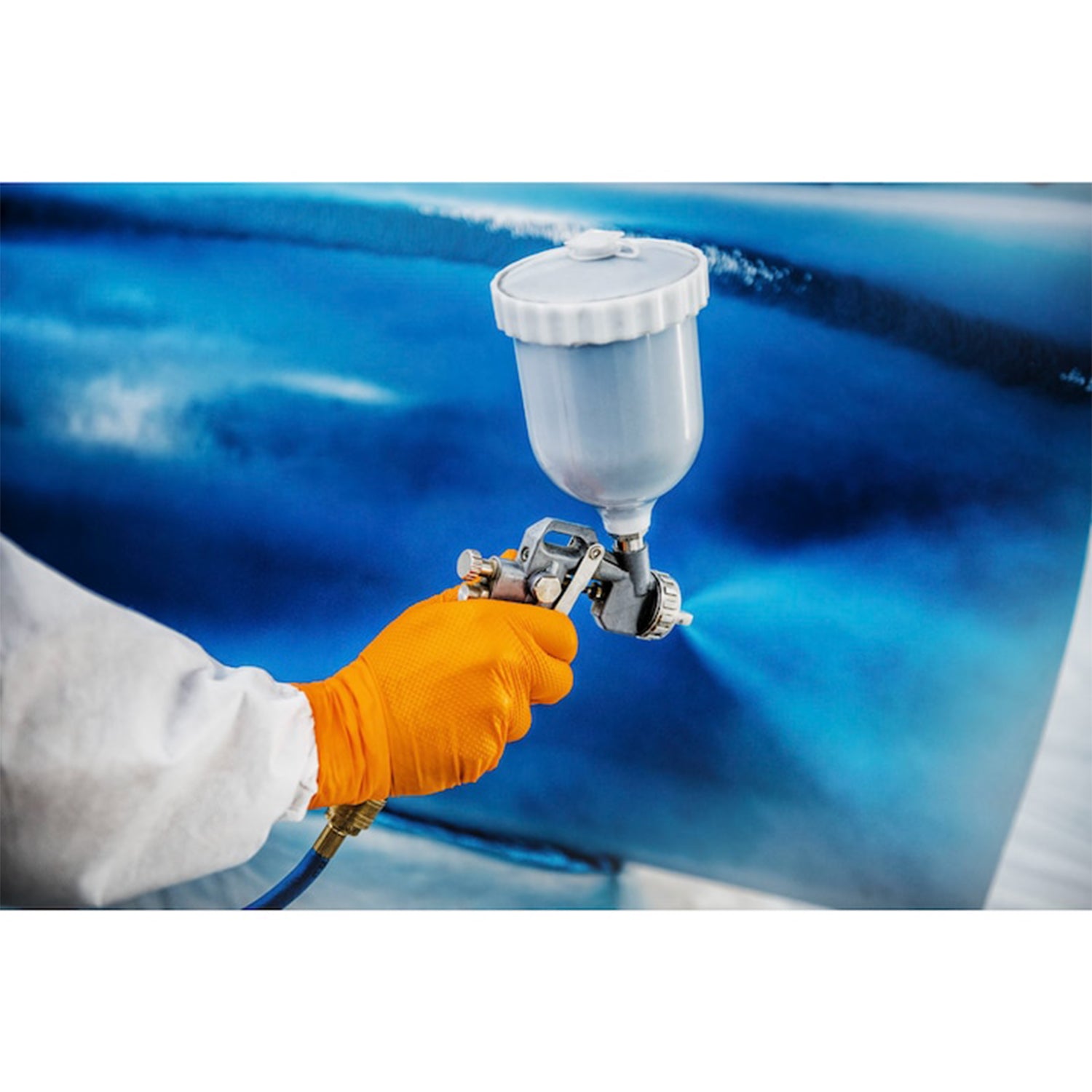 Προστατευτικά Γάντια Νιτριλίου Premium Mercator GoGrip One By One, Πορτοκαλί, Μέγεθος M,100 Τμχ