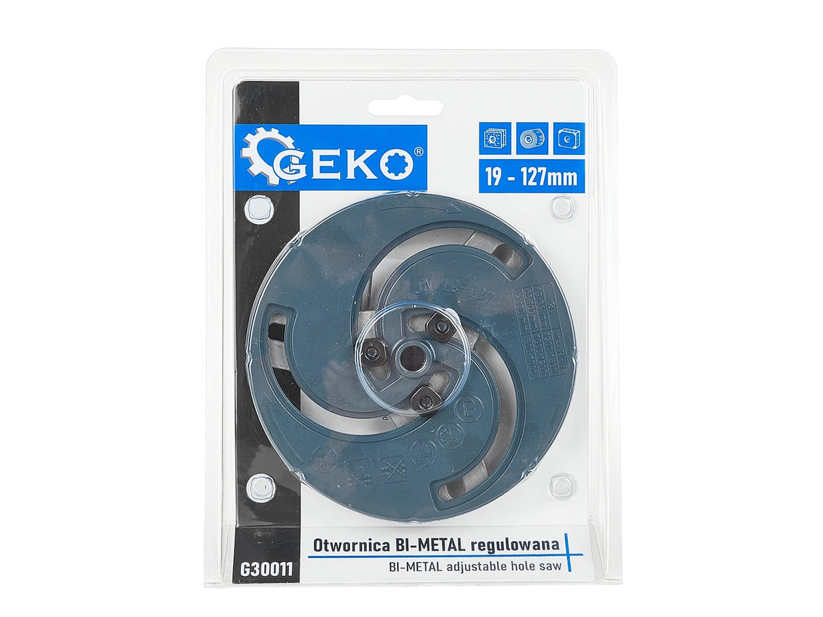 Ρυθμιζόμενο Ποτηροτρύπανο Bi-Metal 19-127mm GEKO