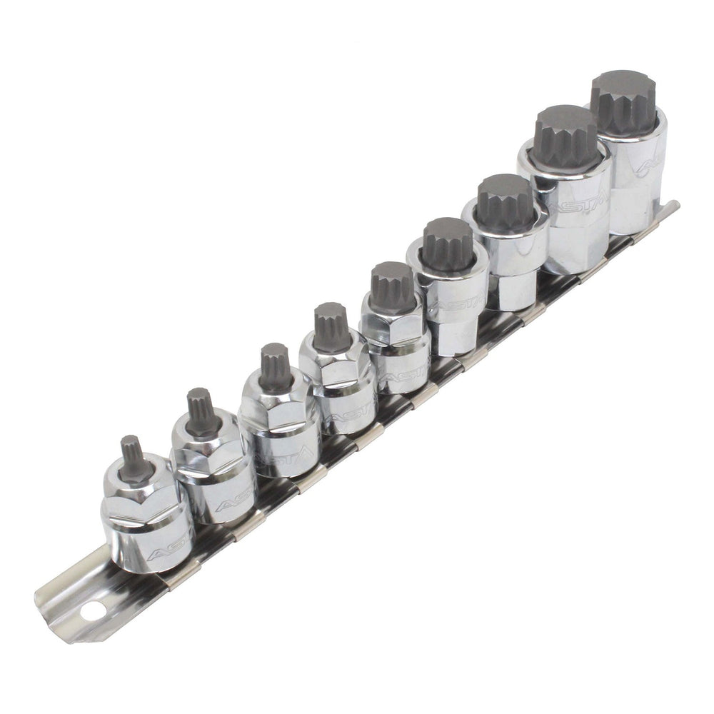 Σετ Καρυδάκια Με Μύτες Μ4-Μ18 XZN 3/8"-1/2" 9Τμχ