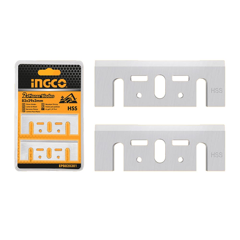Σετ 2 Λεπίδες Hss Για Πλάνη 82X29X3Mm Ingco