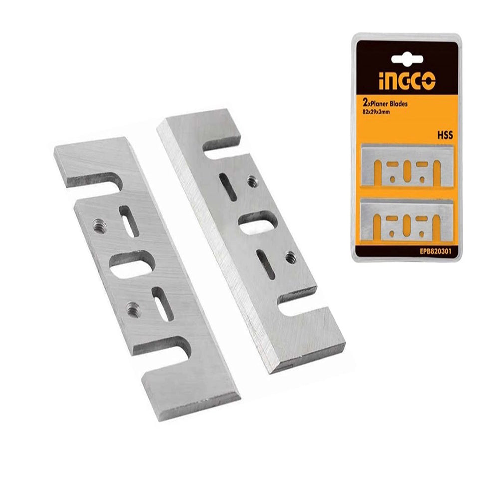 Σετ 2 Λεπίδες Hss Για Πλάνη 82X29X3Mm Ingco