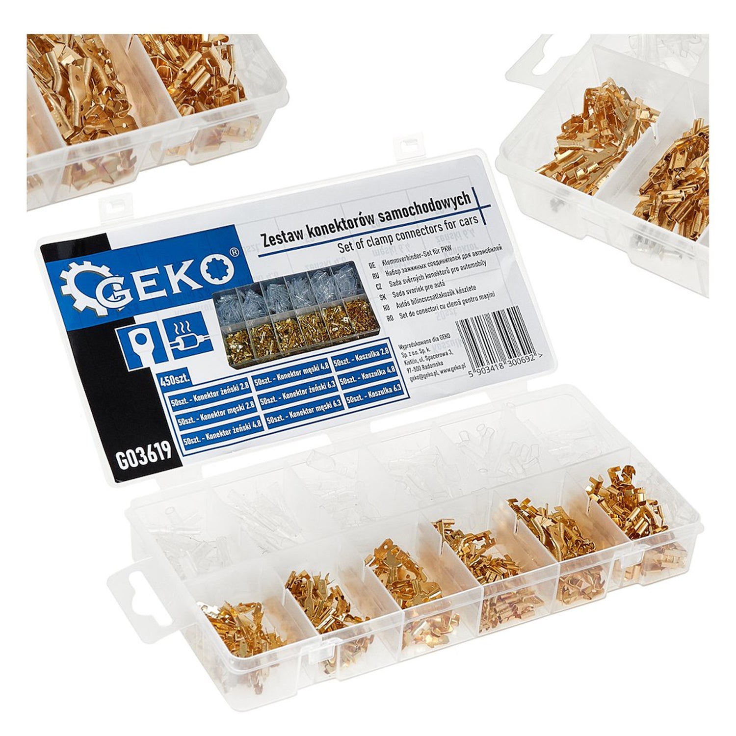 Σετ Ακροδέκτες Αυτοκινήτου 2.8-6.3mm 450Τμχ GEKO