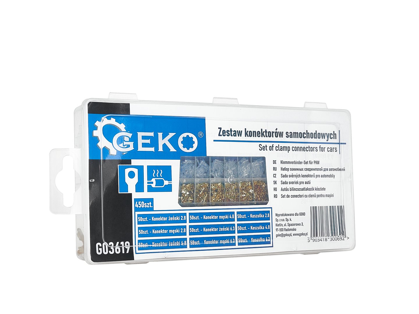 Σετ Ακροδέκτες Αυτοκινήτου 2.8-6.3mm 450Τμχ GEKO