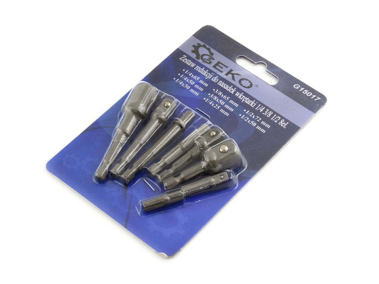 Σετ Αντάπτορες Για Καρυδάκια Hex 1/4" 3/8" 1/2" 8Τμχ GEKO