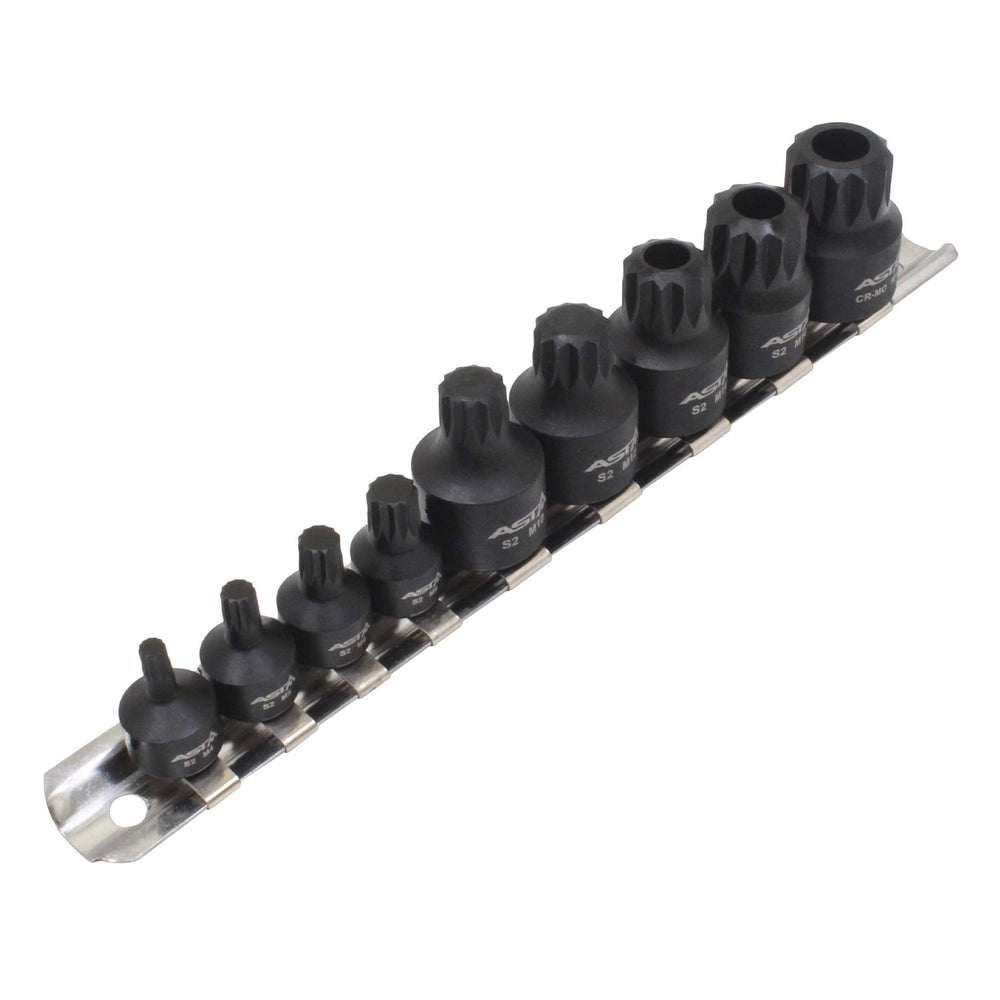 Σετ Καρυδάκια Κρουστικά Μύτες XZN M4-M18 1/4"-3/8" 9Τμχ