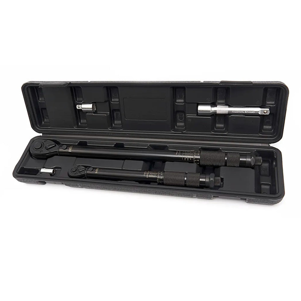 Σετ Δυναμόκλειδα 1/4” (5–25 NM) ȘI 1/2” (2–210 NM) Με Προέκταση 125mm Και Αντάπτορα 5Τμχ HBM Ολλανδία