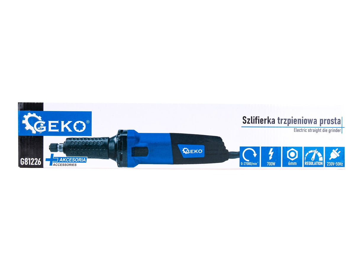 Σετ Ευθύς Λειαντήρας-Μίνι Τροχός 6mm 700w 220v Με Αξεσουάρ GEKO