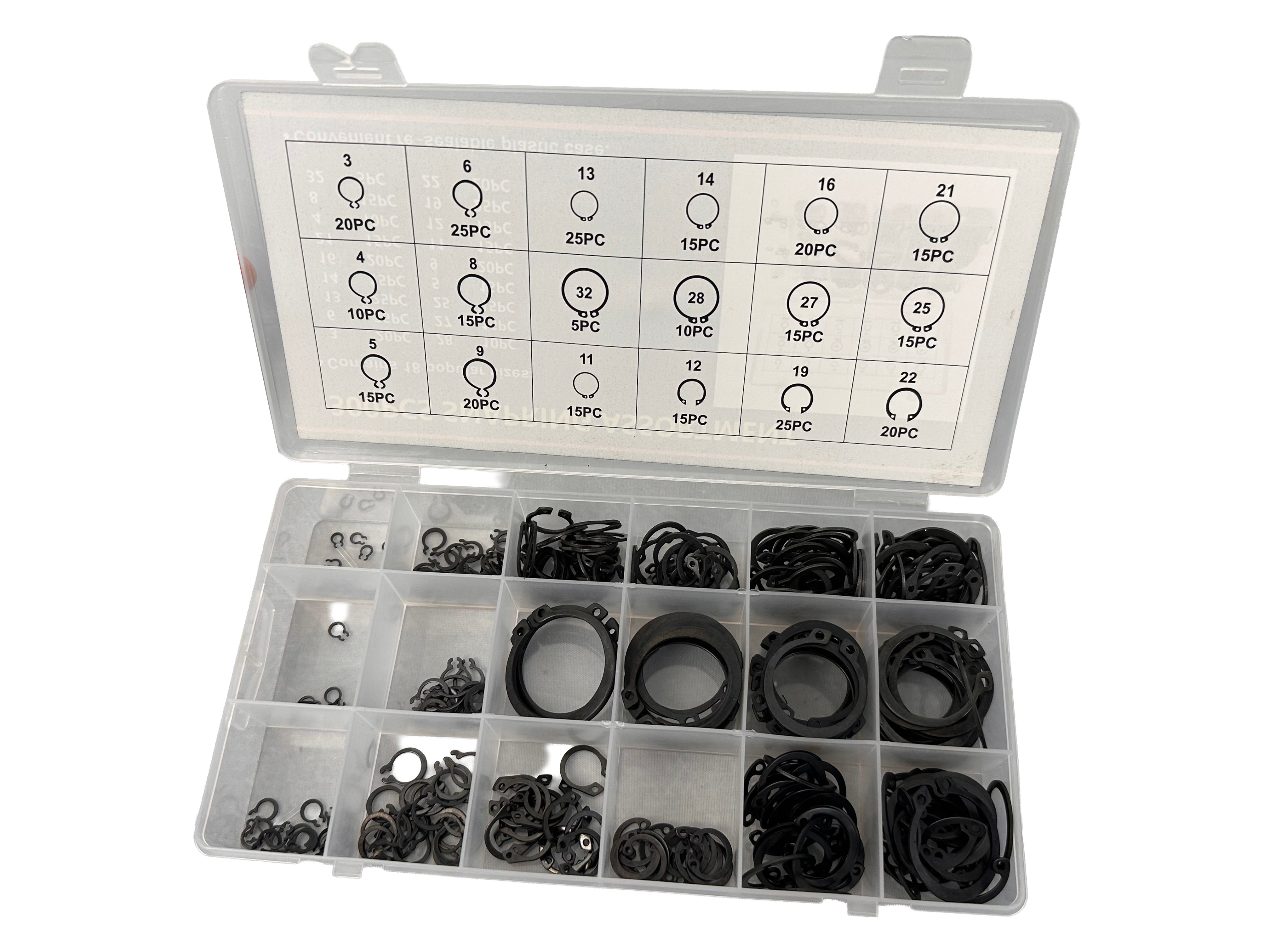 Σετ Εξωτερικές Ασφάλειες Seeger 300Τμχ GEBO TOOLS