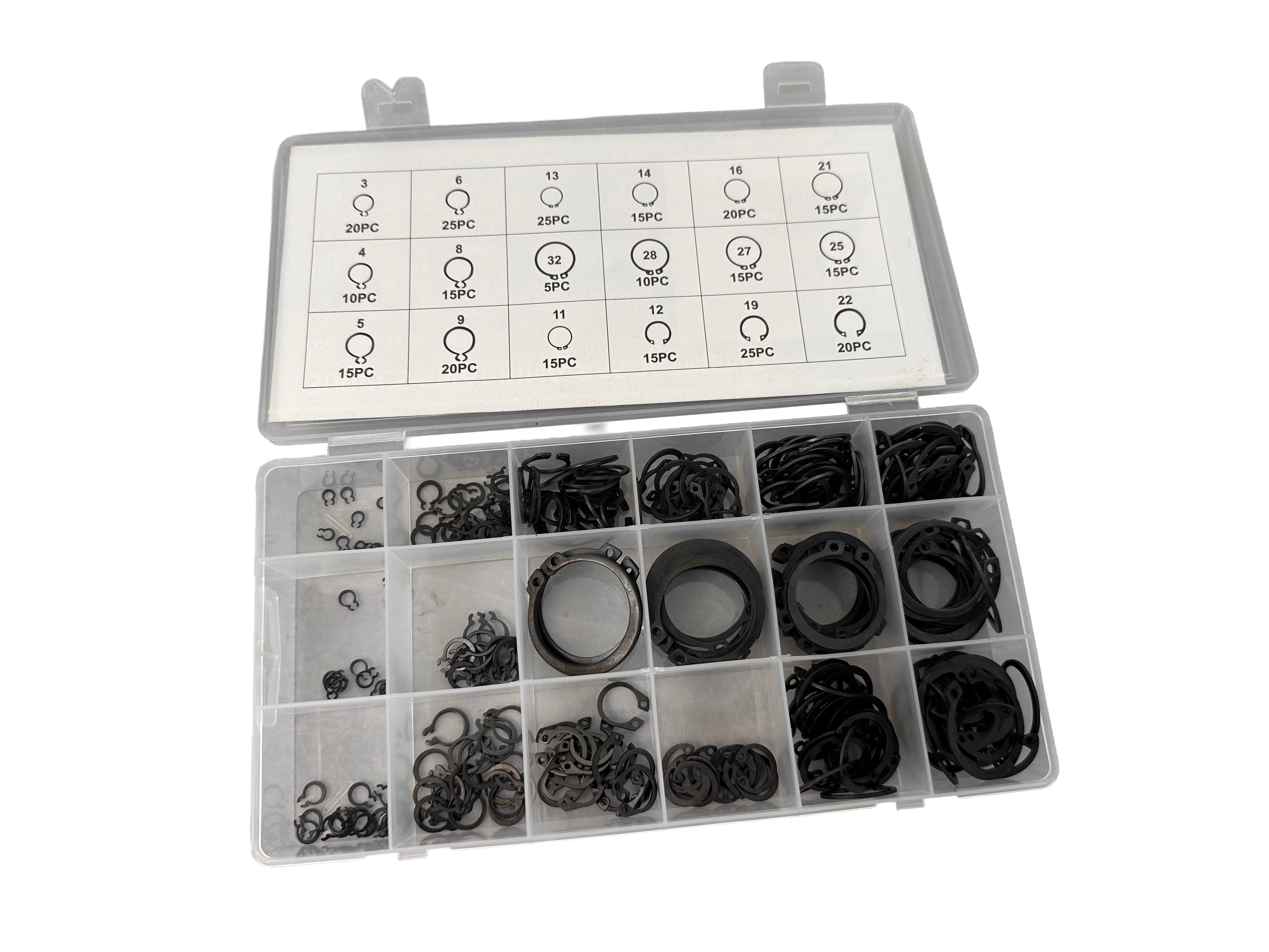 Σετ Εξωτερικές Ασφάλειες Seeger 300Τμχ GEBO TOOLS