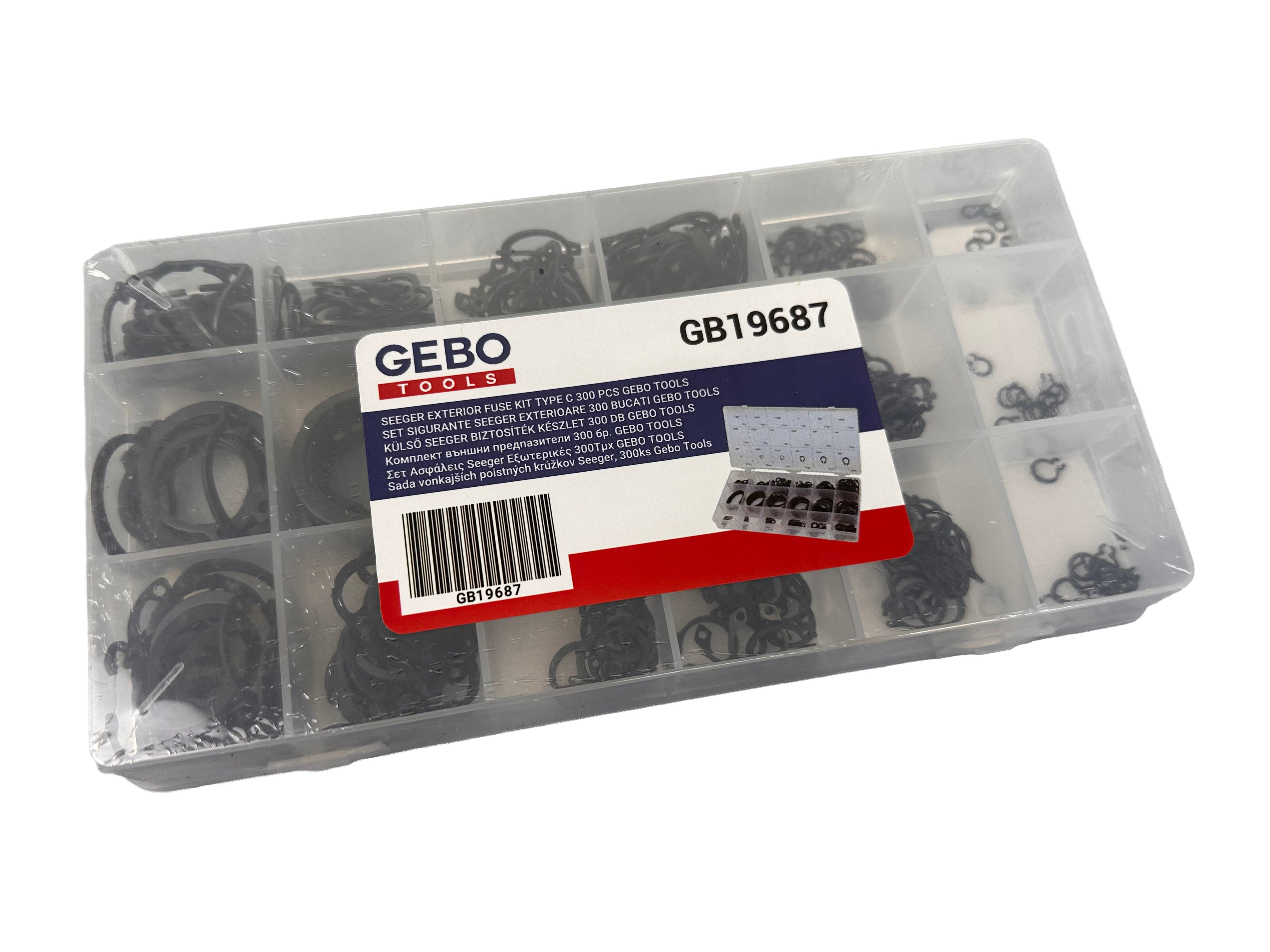 Σετ Εξωτερικές Ασφάλειες Seeger 300Τμχ GEBO TOOLS