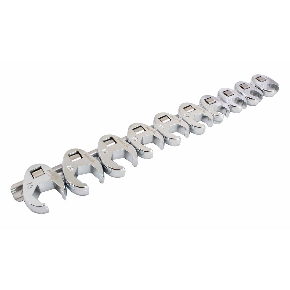 Σετ Γερμανικά Κλειδιά Ανοιχτού Τύπου Crowfoot 10-19mm 3/8" 10 Τμχ