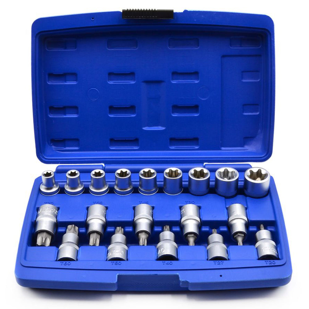 Σετ Καρυδάκια Και Μύτες Torx 1/2" 19Τμχ GEKO