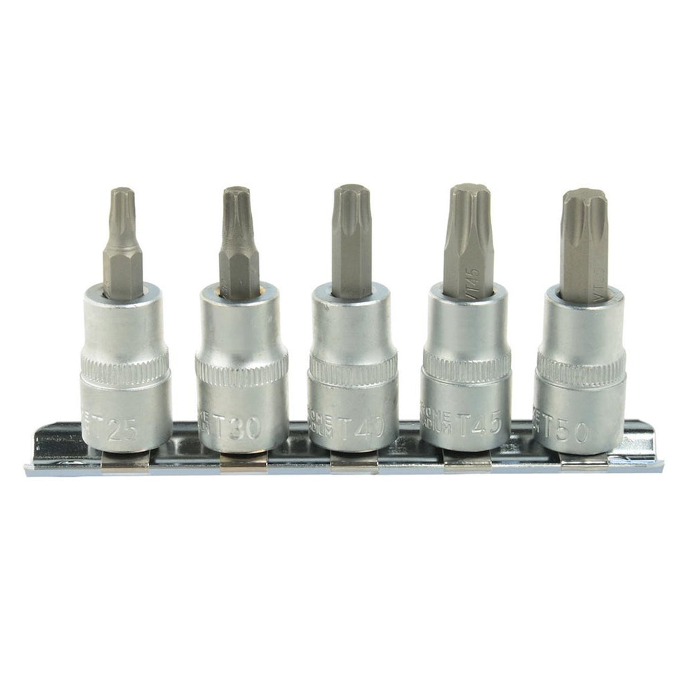 Σετ Καρυδάκια Με Μύτη Torx T25-T50 3/8" CrV 5Τμχ GEKO