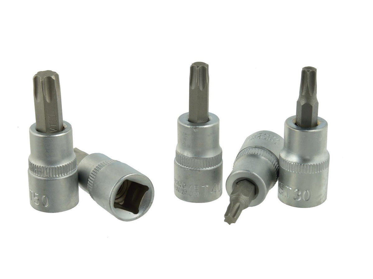 Σετ Καρυδάκια Με Μύτη Torx T25-T50 3/8" CrV 5Τμχ GEKO