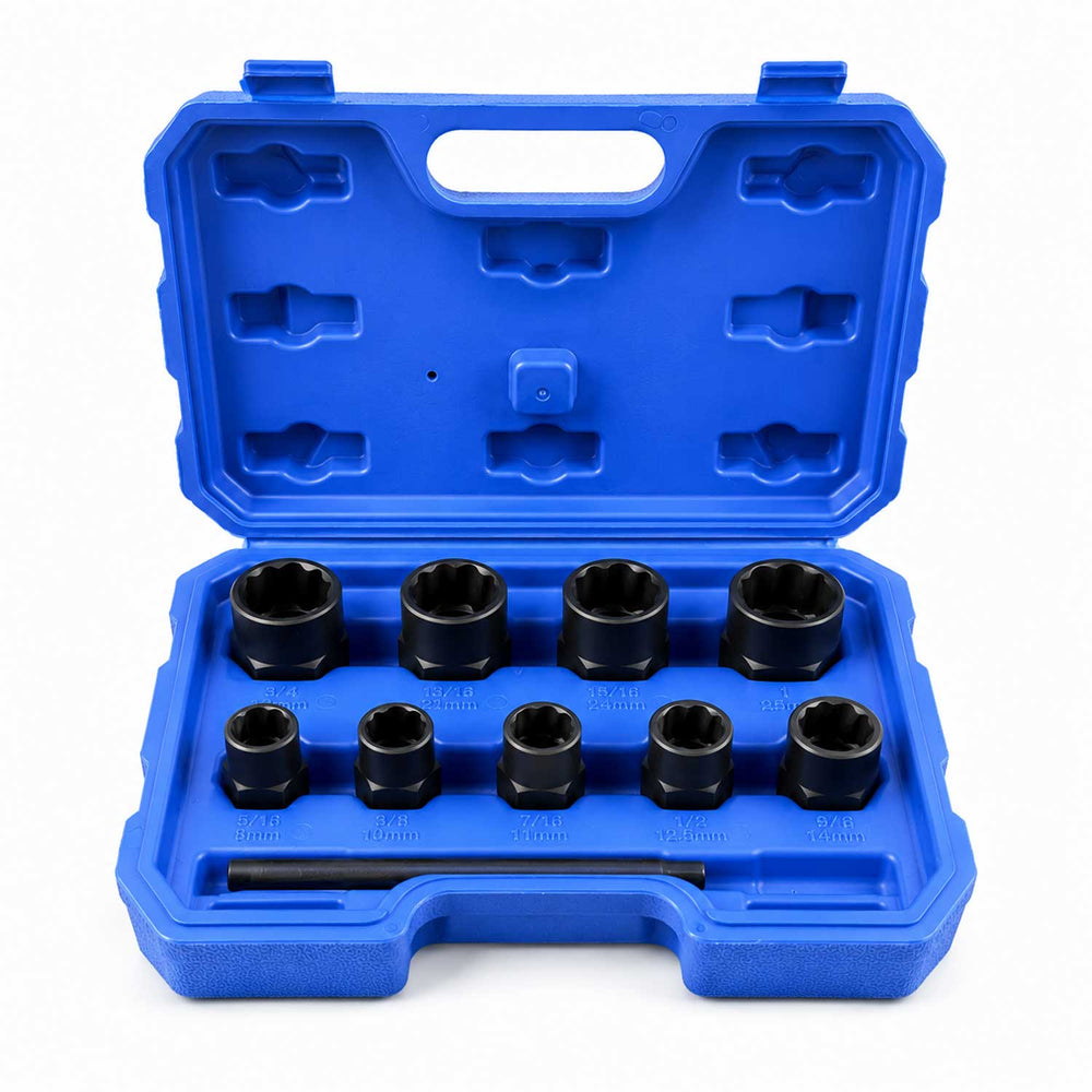 Σετ Καρυδάκια Για Φθαρμένες / Χαλασμένες Βίδες 9-19mm 11 Τμχ GEBO TOOLS