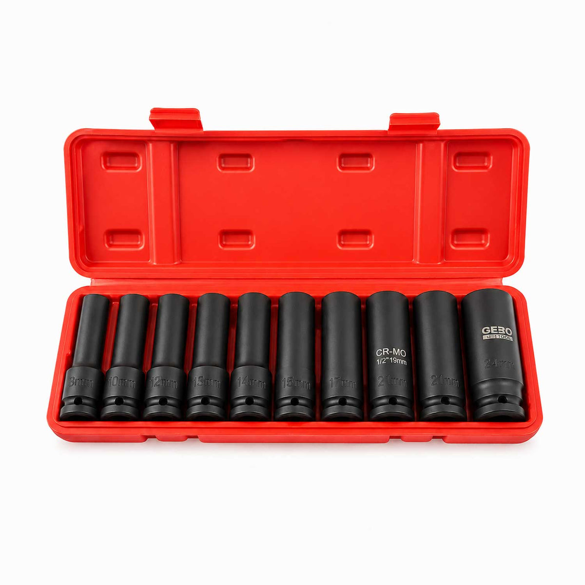 Σετ Καρυδάκια Κρουστικά 1/2" E8-E24, 10 Τμχ GEBO TOOLS