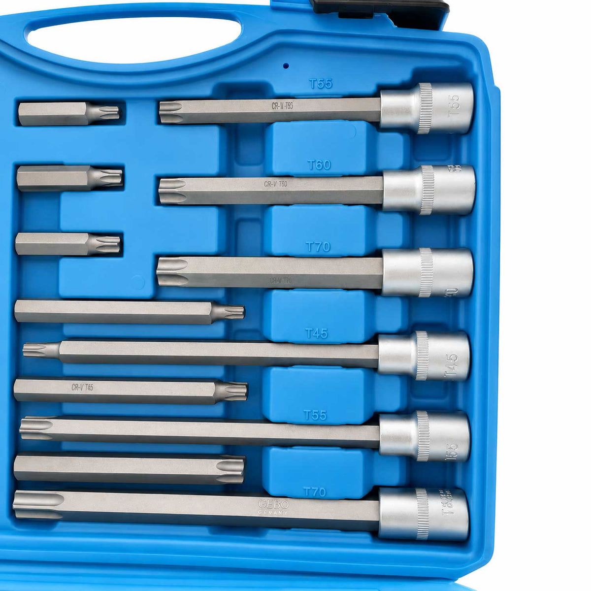 Σετ Καρυδάκια Με Μακριές Μύτες Torx 1/2" 32 Τμχ GEBO TOOLS