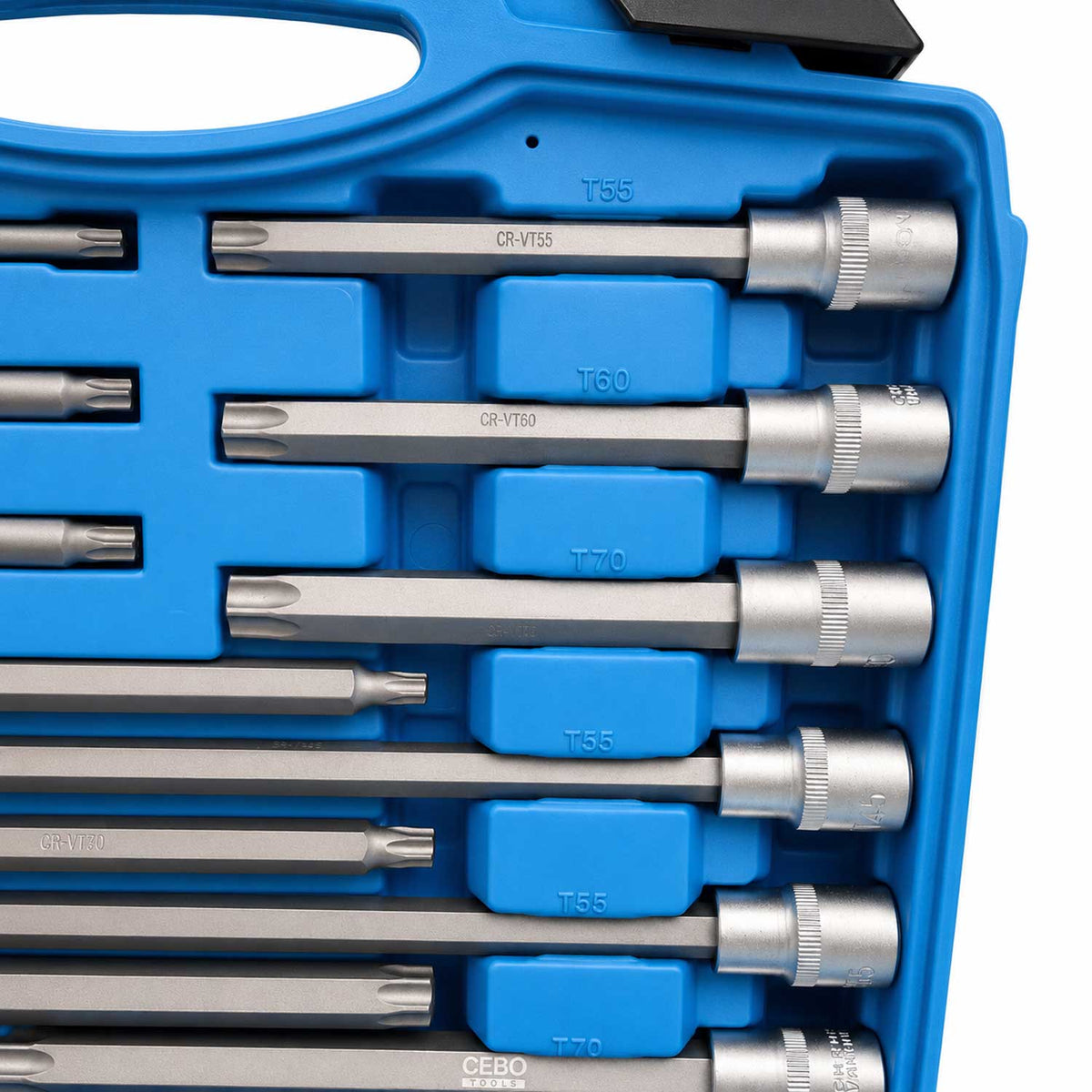 Σετ Καρυδάκια Με Μακριές Μύτες Torx 1/2" 32 Τμχ GEBO TOOLS