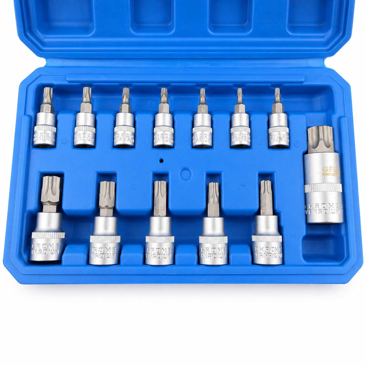 Σετ Καρυδάκια Με Μύτες Torx TS8-TS60 12 Τμχ GEBO TOOLS