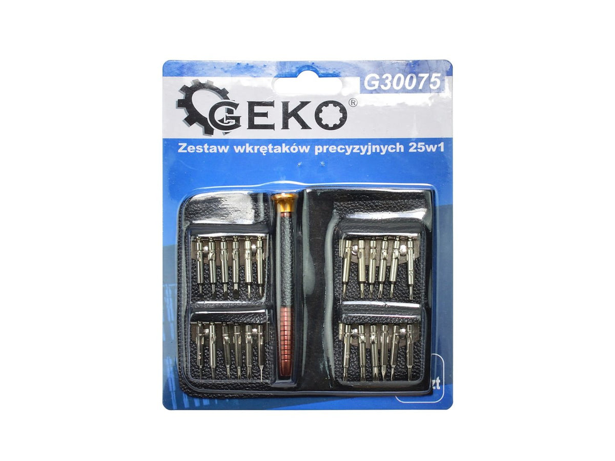 ΣΕΤ Κατσαβίδι Ακριβείας Με Μύτες 25 ΤΕΜ GEKO