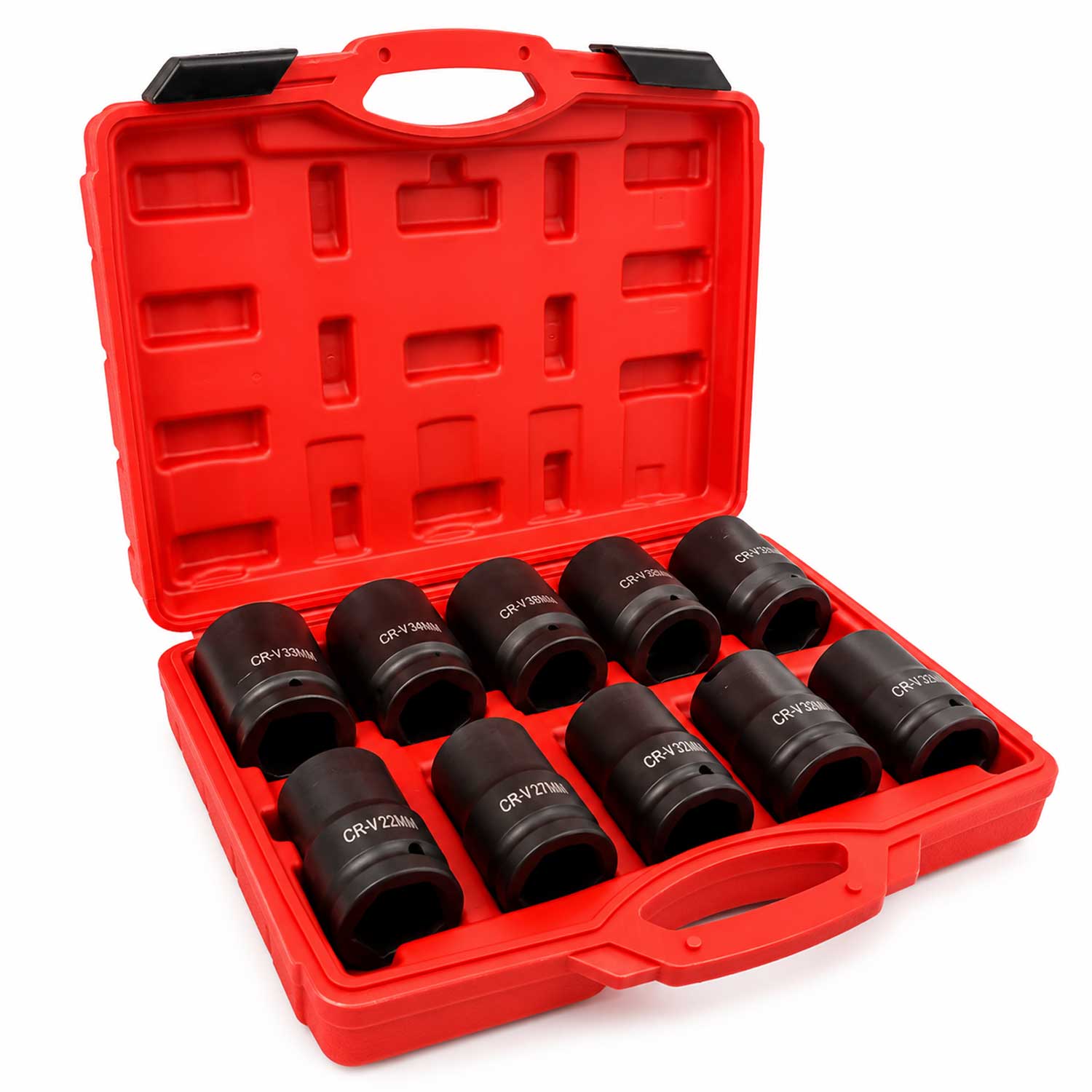 Σετ Μακριά Καρυδάκια Κρουστικά 1'' 22-41 mm 10 Τμχ GEBO TOOLS