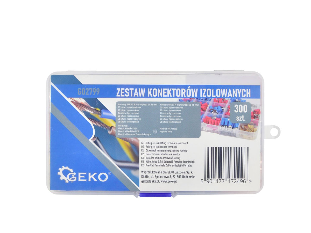 Σετ Μονωμένων Ακροδεκτών Καλωδίων 685Τμχ GEKO