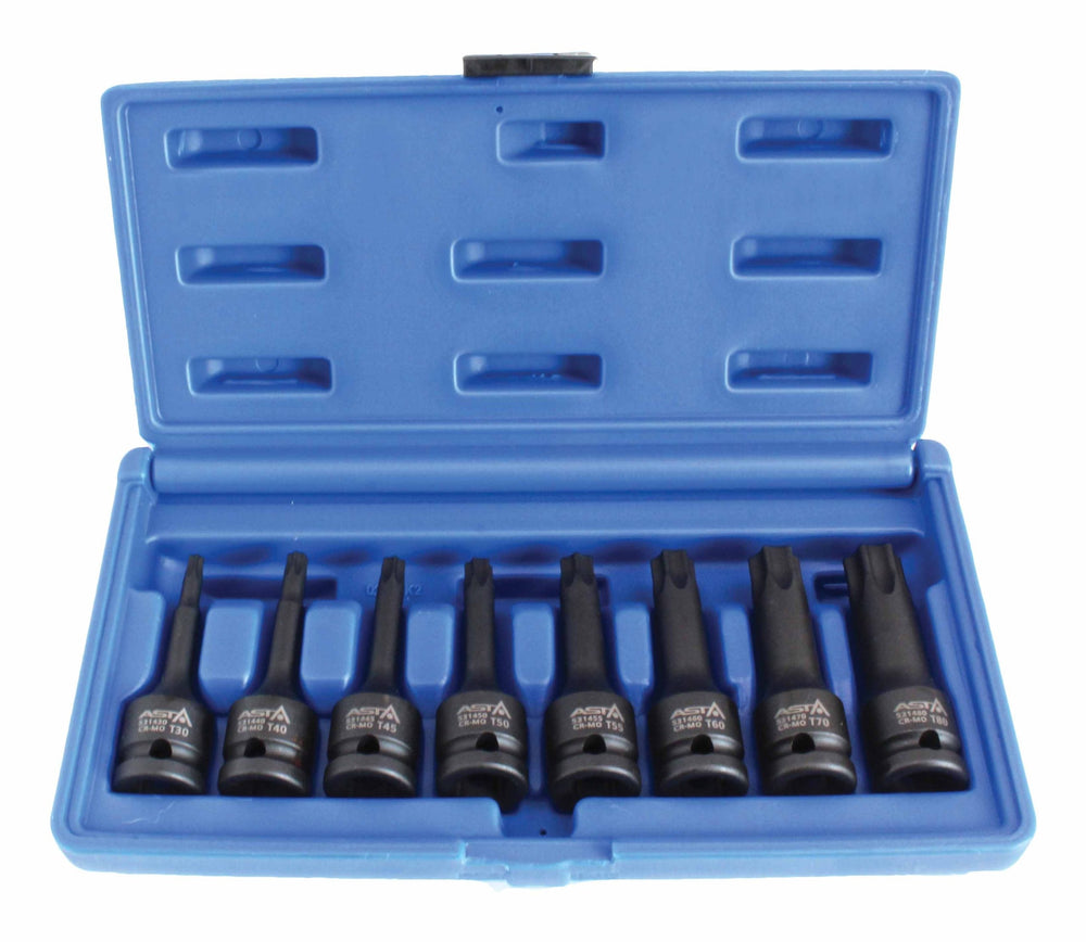 Σετ Μύτες Καρυδάκια Torx 1/2" Τ30-Τ80 8 Τμχ