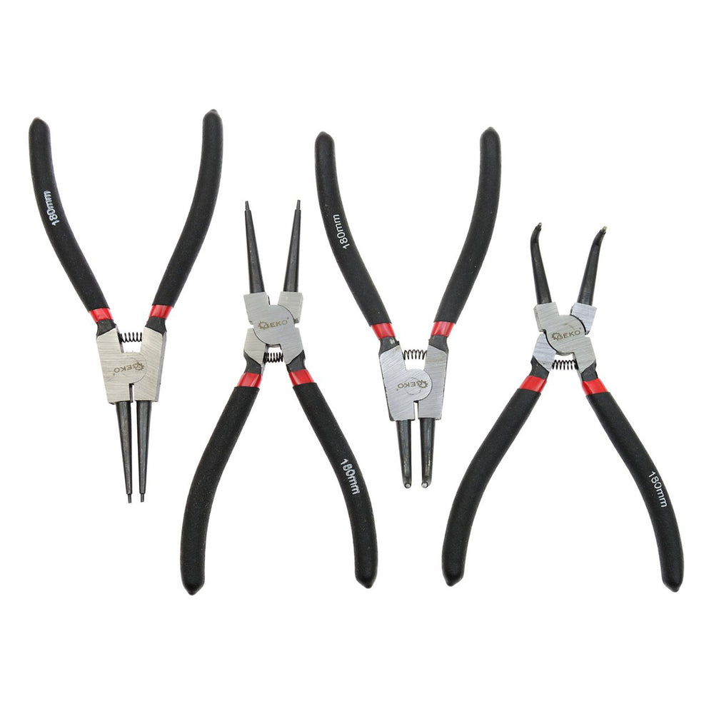 Σετ Πένσες Για Ασφάλειες Seeger 180mm 4Τμχ GEKO