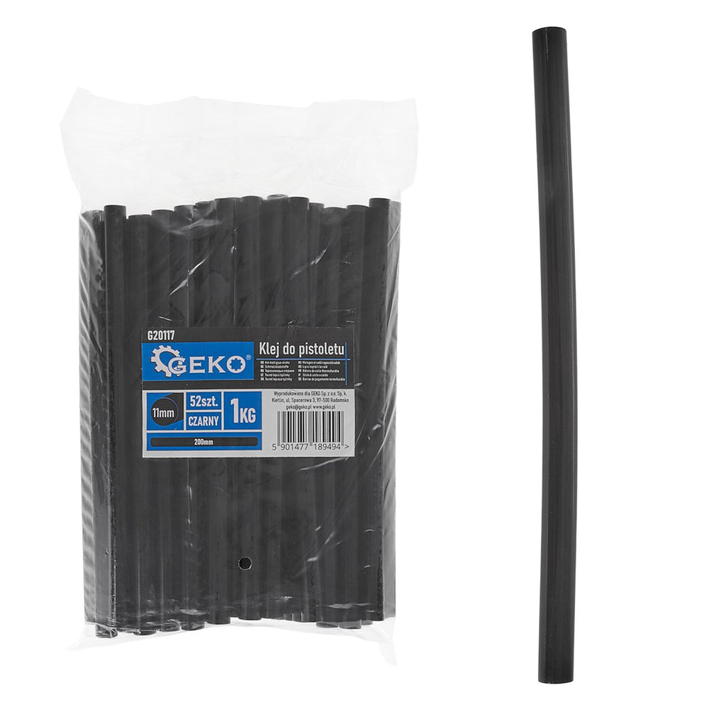Σετ Ράβδοι Σιλικόνης Μαύρες 11x200mm 52Τμχ GEKO