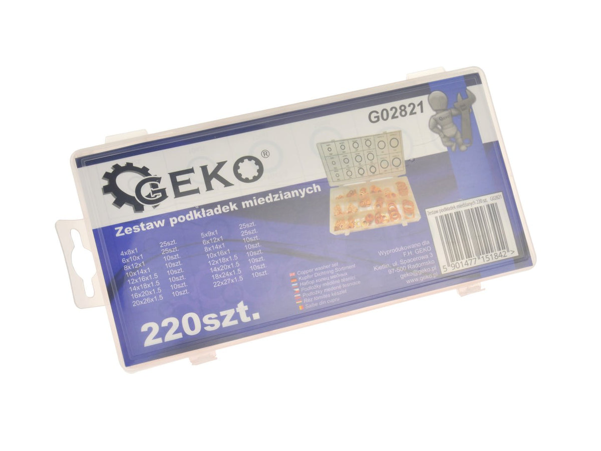 Σετ Ροδέλες Χάλκινες 220Τμχ GEKO