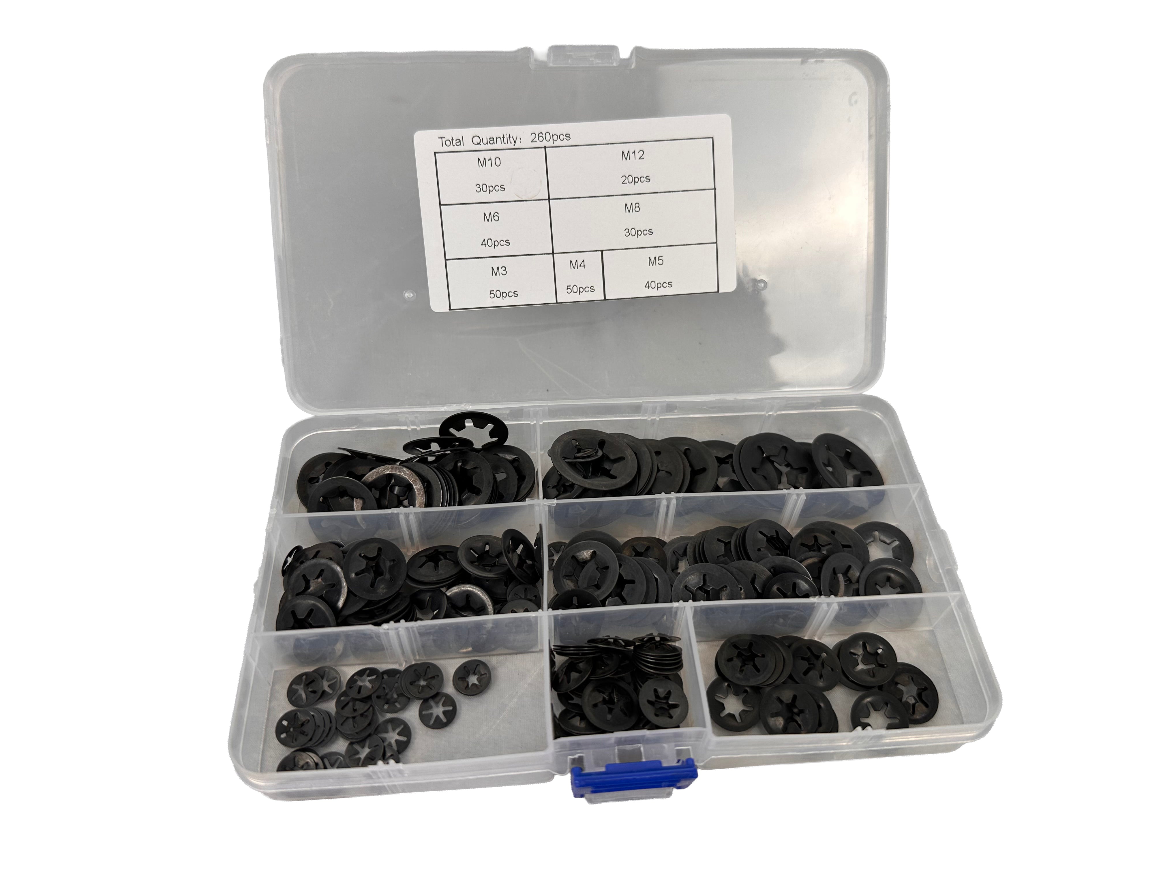 Σετ Ροδέλες Ασφαλείας Μ3-Μ12 160Τμχ GEBO TOOLS