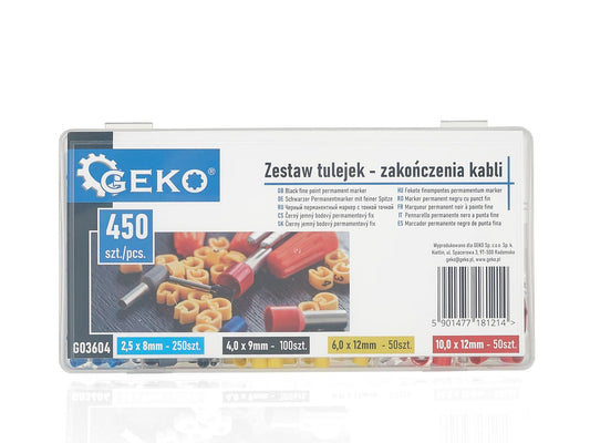 Σετ Θερμοσυστελλόμενα Σωληνάκια Καλωδίων 450Τμχ GEKO