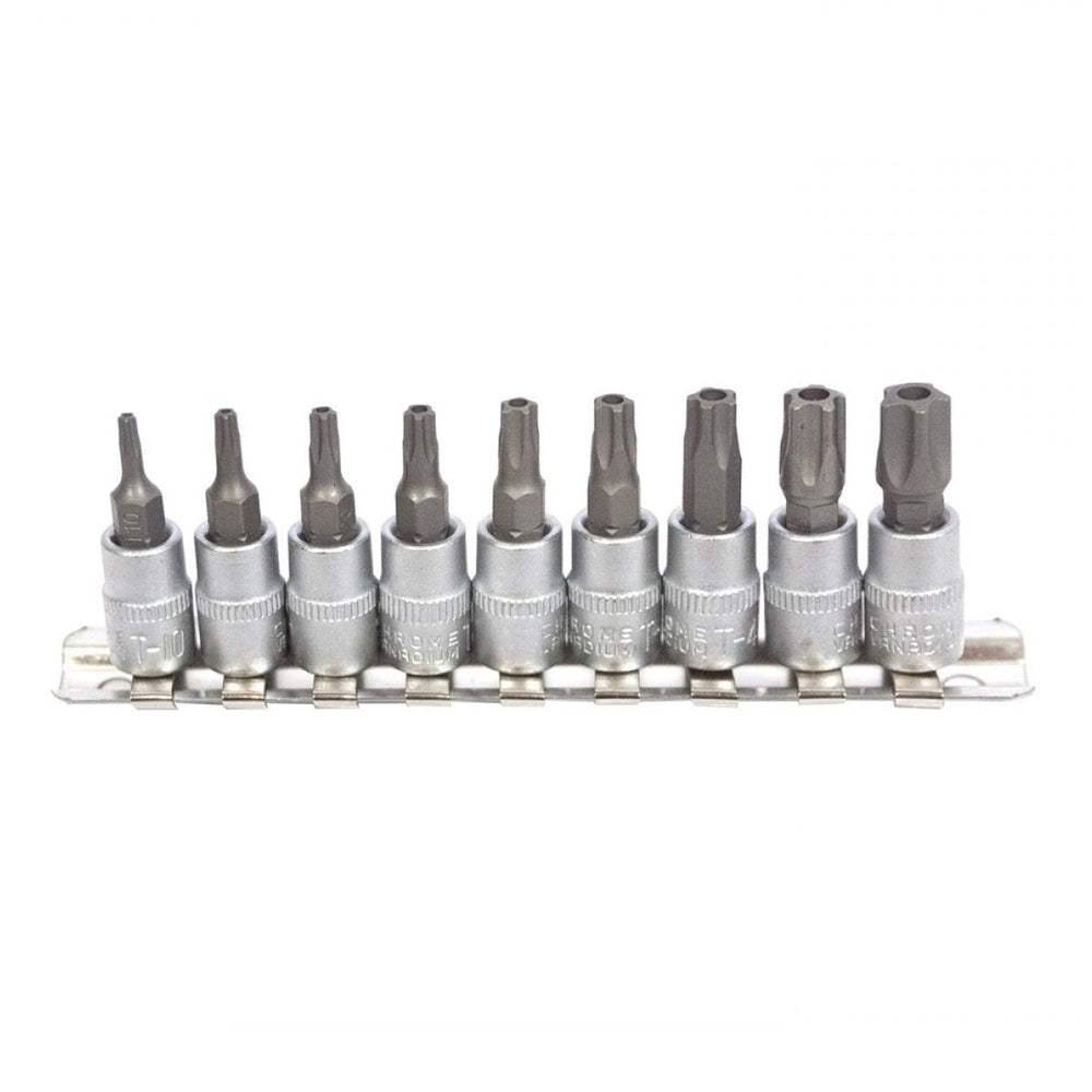 Σετ Καρυδάκια Torx Με Μύτη Και Τρύπα 1/4" Τ10-Τ50 9Τμχ KROFTOOLS