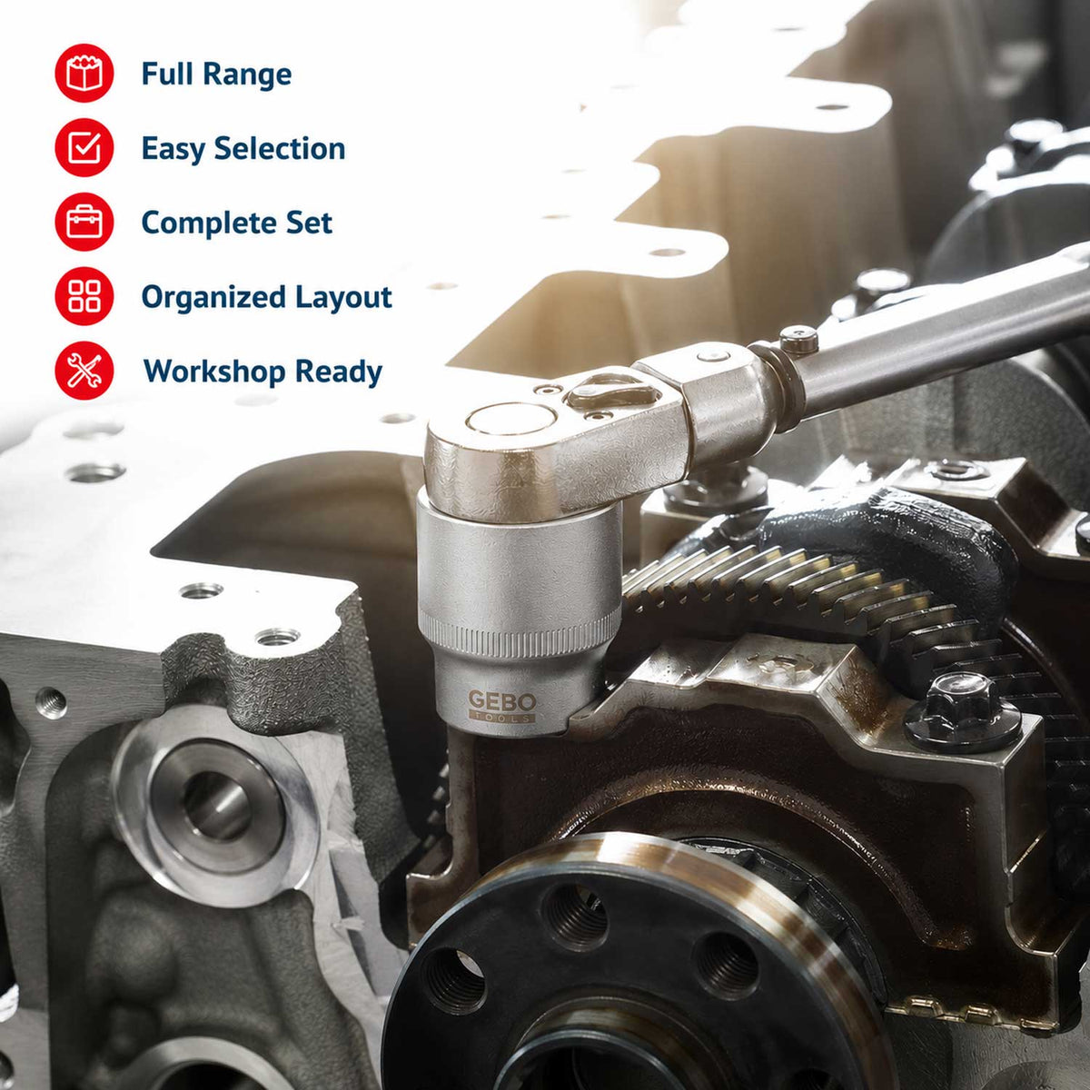 Σετ Καρυδάκια VARIO PLUS 1/2" 8-32mm GEBO TOOLS