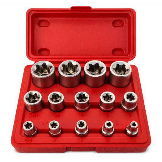 Σετ Καρυδάκια Προφίλ Ε Ε4-Ε24 1/4" 3/8" 1/2" 14Τμχ GEBO TOOLS