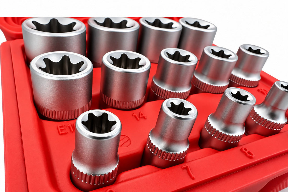 Σετ Καρυδάκια Προφίλ Ε Ε4-Ε24 1/4" 3/8" 1/2" 14Τμχ GEBO TOOLS