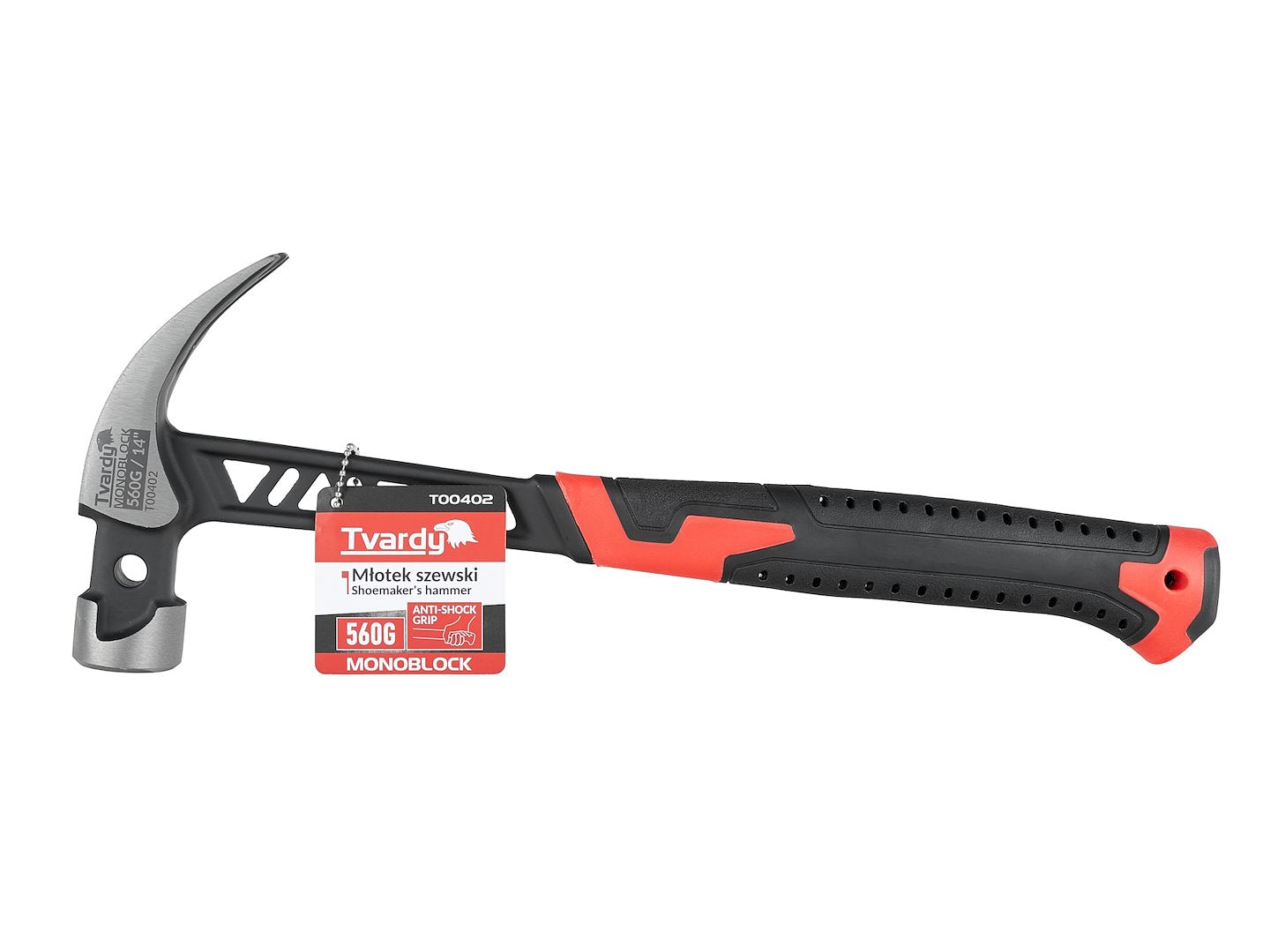 Σφυρί Υποδηματοποιού-Τσαγκάρη 560g Anti-Shock Monoblock Για Δέρμα Ταπετσαρίες Και Ξύλο TVARDY