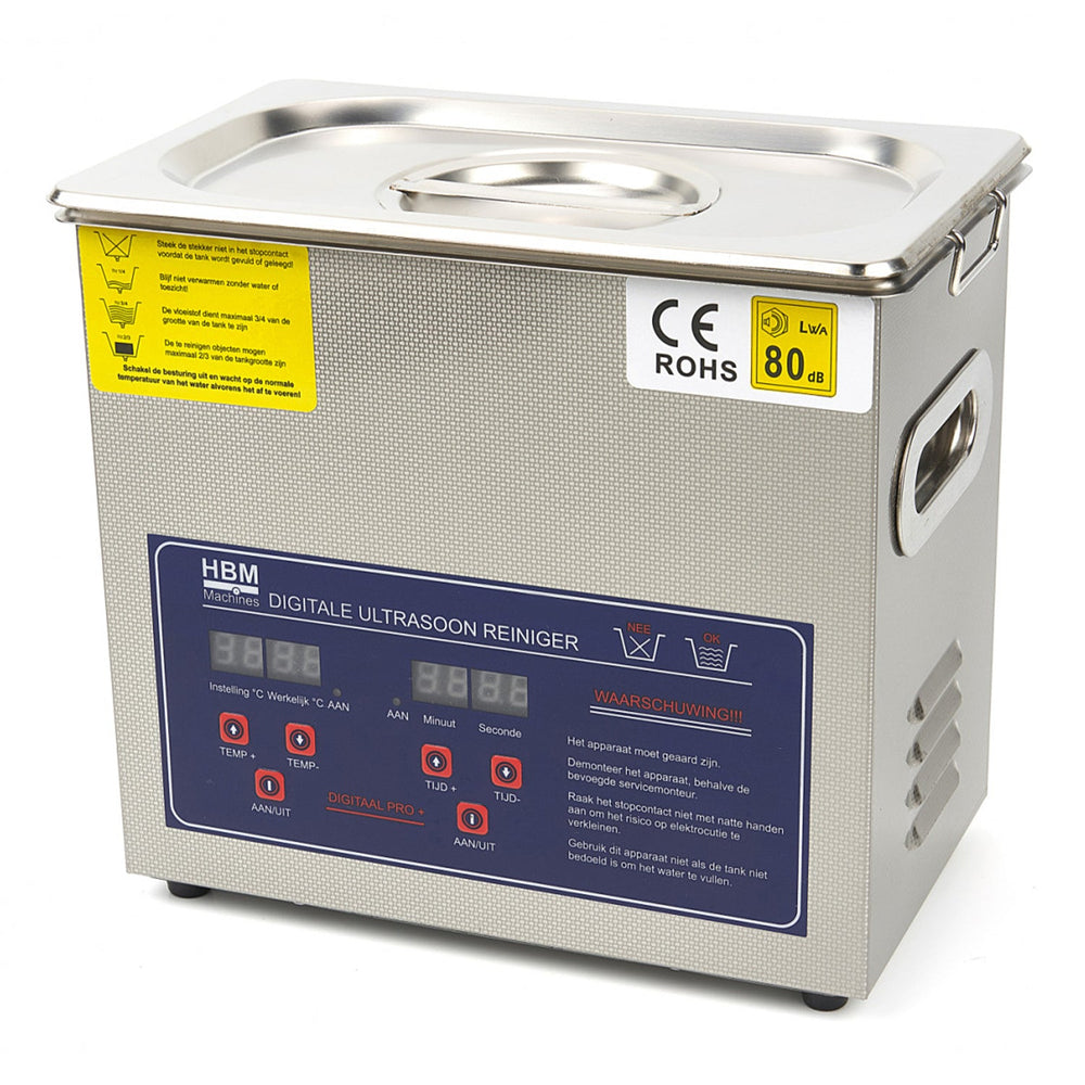 Καθαριστής Υπερήχων 3L Ανοξείδωτο Ατσάλι HBM MACHINES Ολλανδία