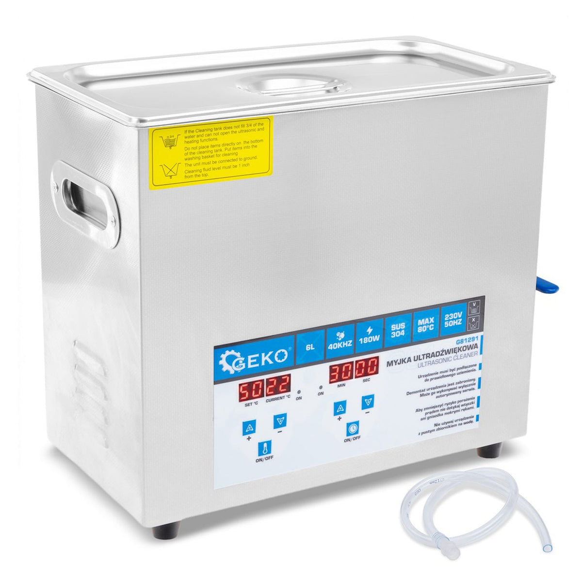 Συσκευή Καθαρισμού Με Υπερήχους 6L 180w GEKO