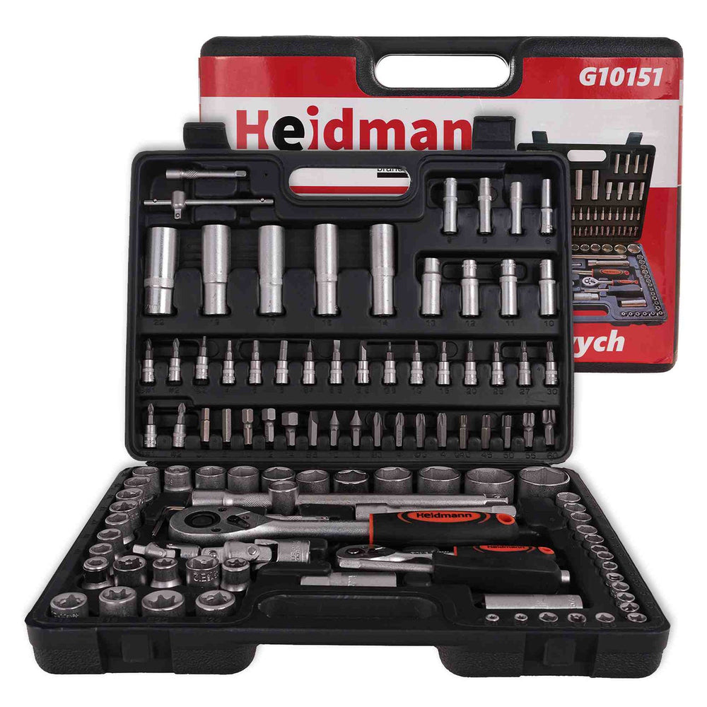 Σετ Εργαλείων 1/4" 1/2" 108Τμχ CR-V HEIDMANN